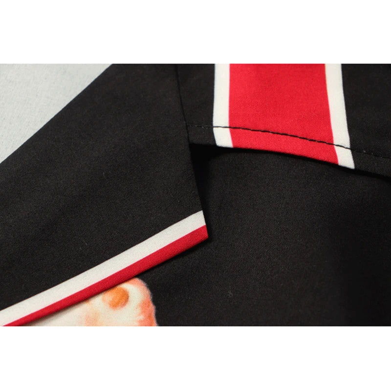 Dark Icon Modern Girl Print Shirt