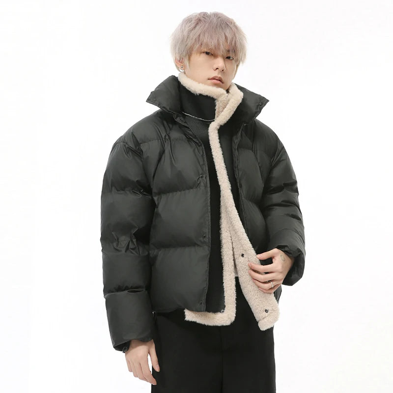 Fake Two-piece Style Single Breasted Parka