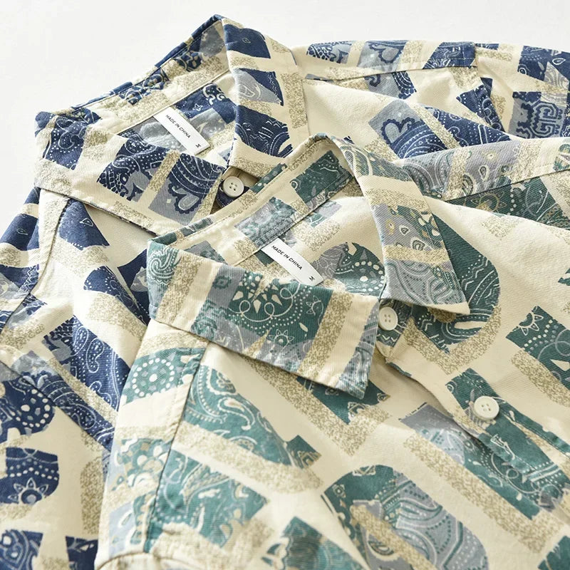 Letter Printed Contrast Long Sleeve Shirt