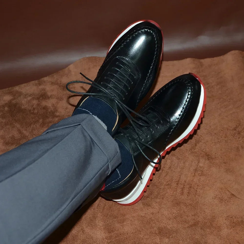 Red Sole Genuine Leather Men's Shoes
