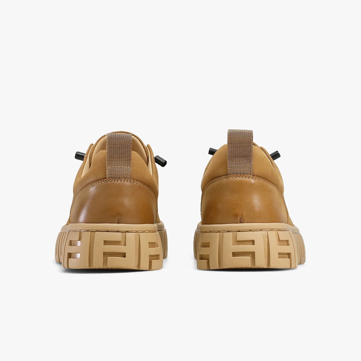 Chunky Sole Leather Sneakers