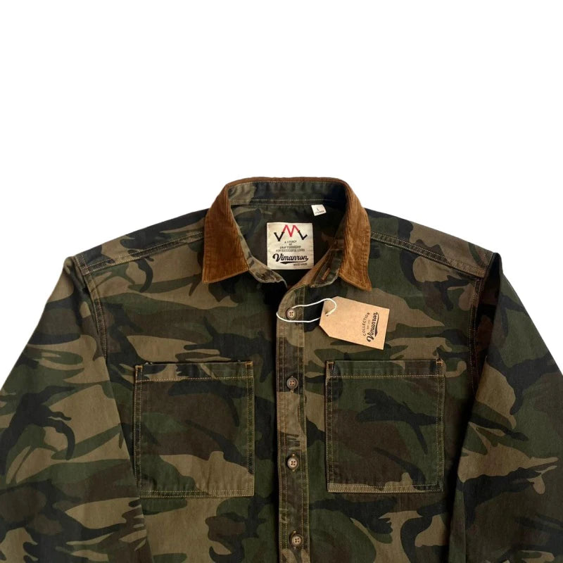 Camouflage Double Pockets Casual Shirt