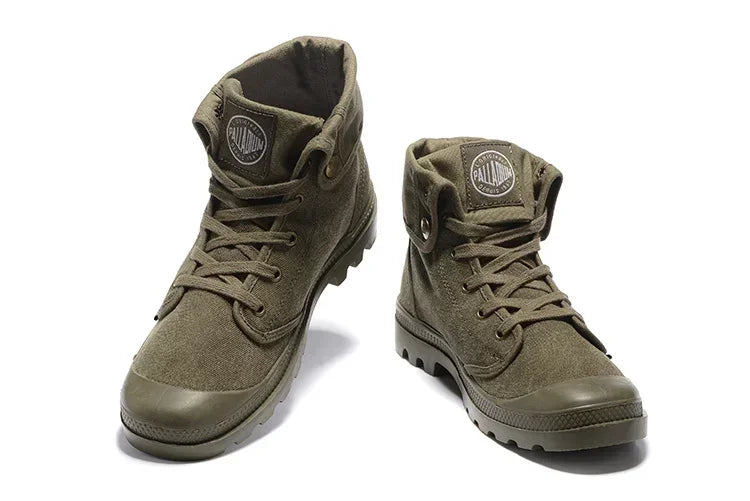 Canvas Lug Sole Tactical Boots