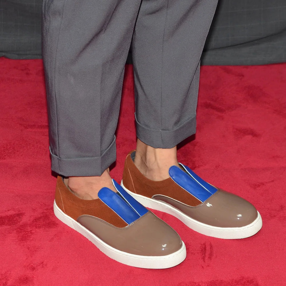 Fashion Colour Block Style Loafers