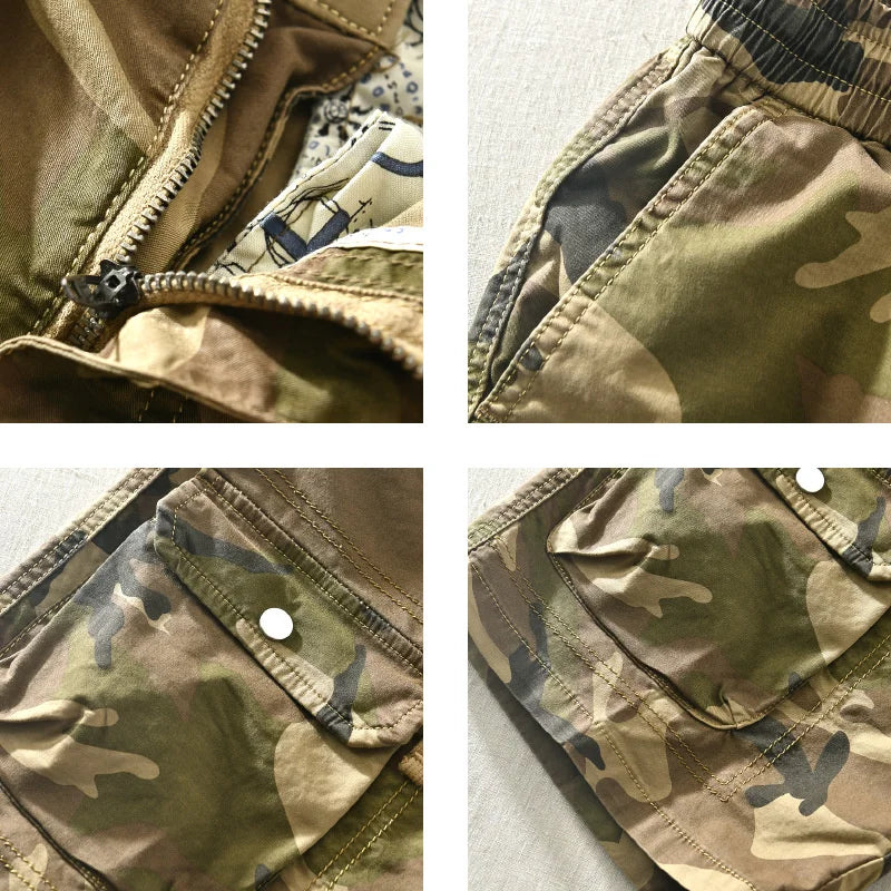 Summer Style Camouflage Mid-Waist Shorts
