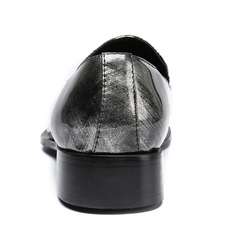 Metal Appliques Pointed Toe Shoes