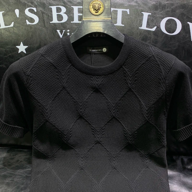 Slim Fit Knitted O-Neck T-Shirt