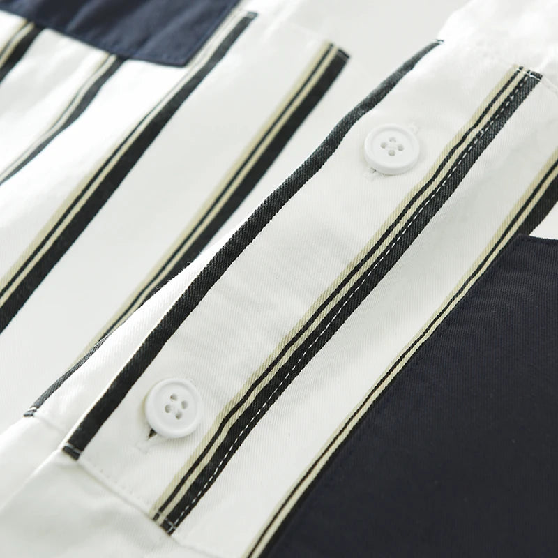 Printed Pattern with Solid Pocket Shirt