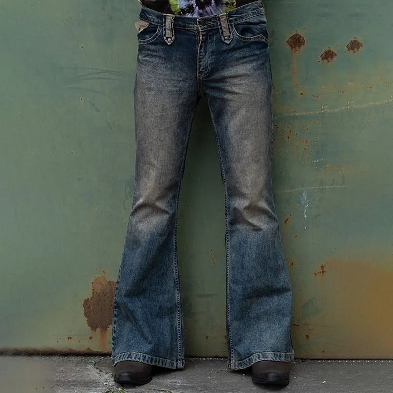 Two Tone Vintage Flare Jeans