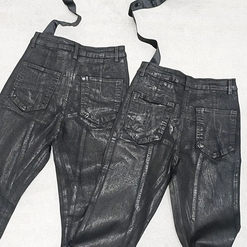 Waxed Street Flare Jeans