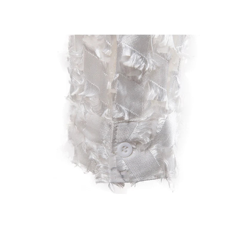 Geometric Pattern Feather Solid Shirt