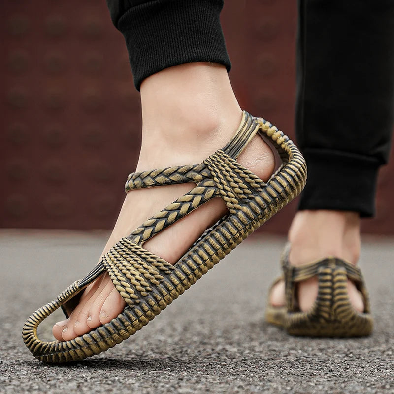 Woven Pattern EVA Gladiator Sandals