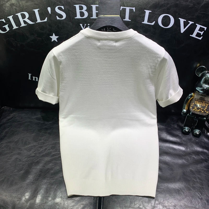 Slim Fit Knitted O-Neck T-Shirt