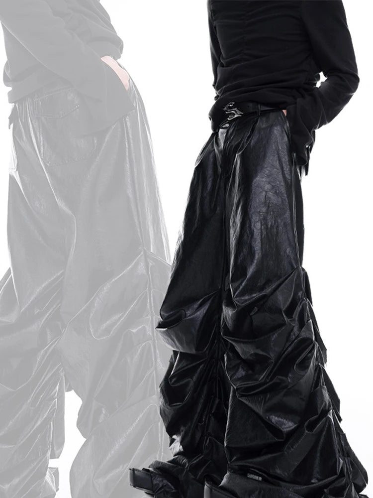 Streetwear Solid Baggy Wide Leg Pants