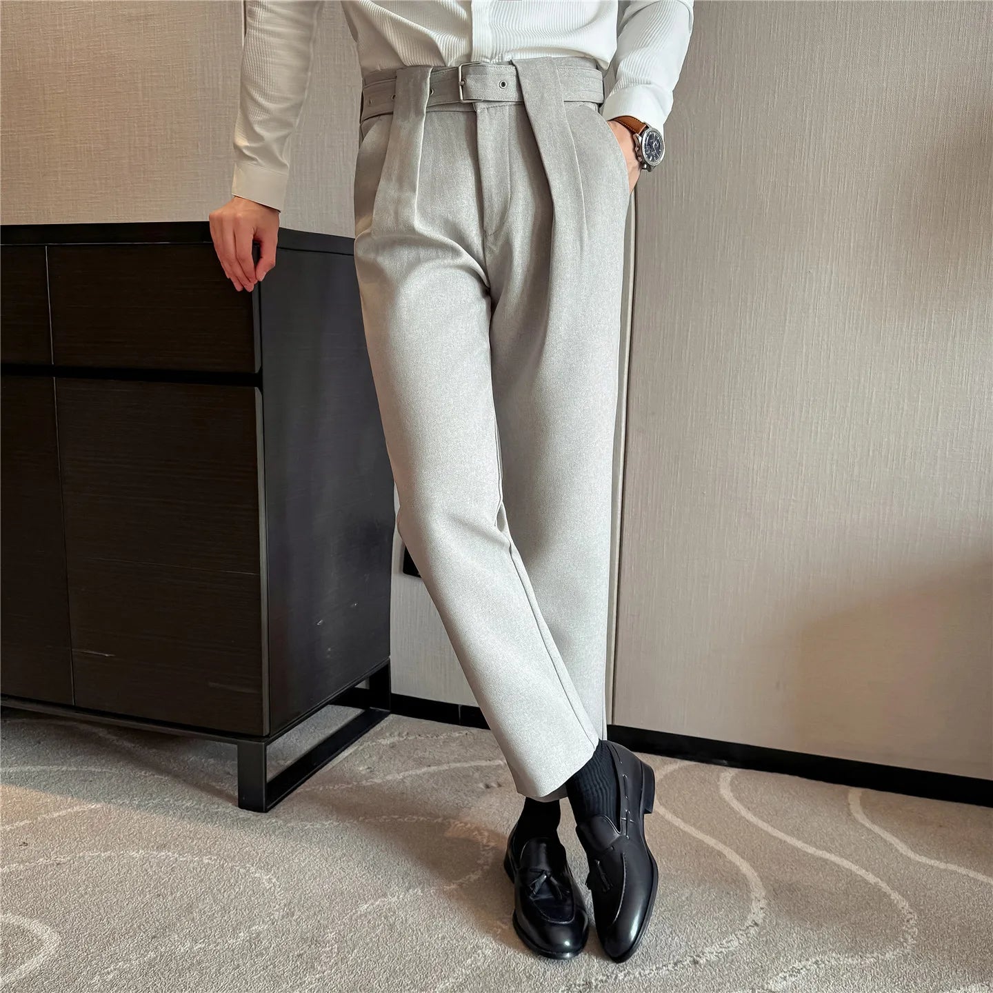 Tailored Pleated Dress Trousers