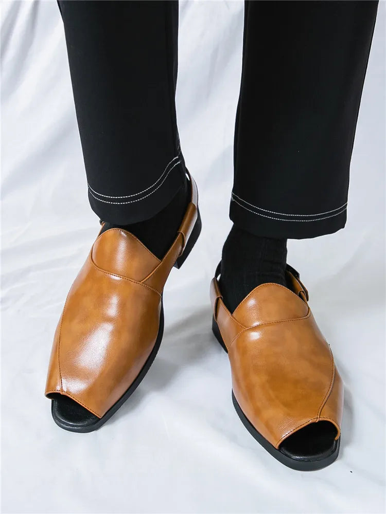 Summer Fashion Peep Toe Buckle Shoes