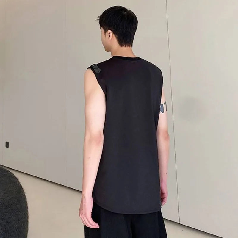 Adjustable Button Buckle Design T-Shirt