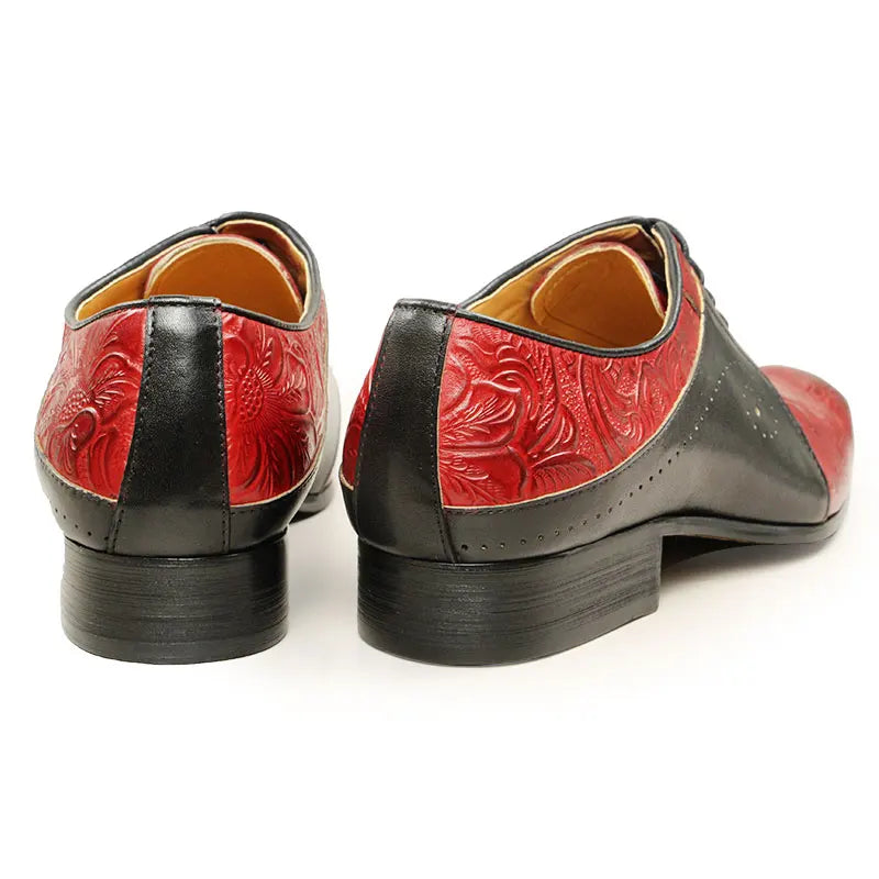 Red Black Leather Dress Shoes