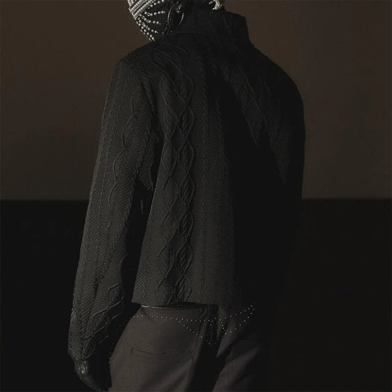 Vintage Y2K Jacquard Embroidery Jacket