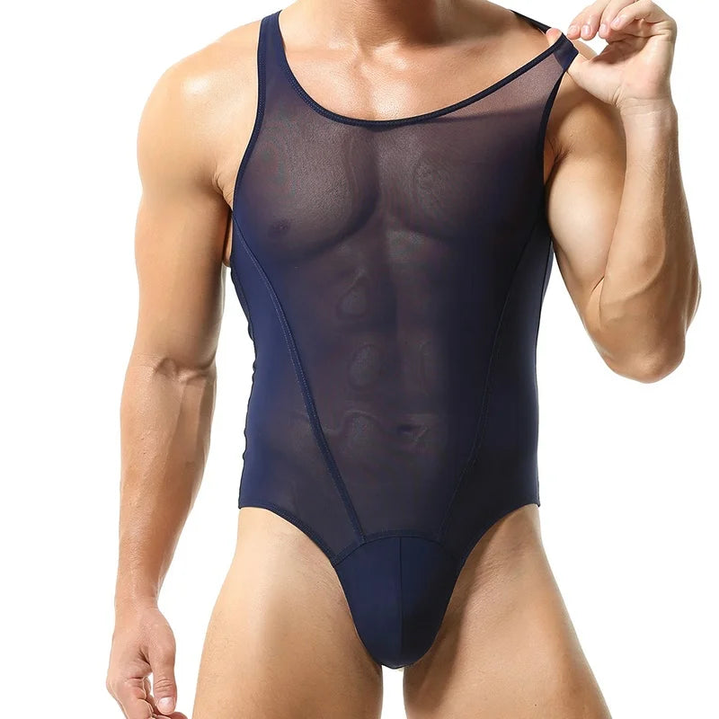 Men's See-Through Bodysuit