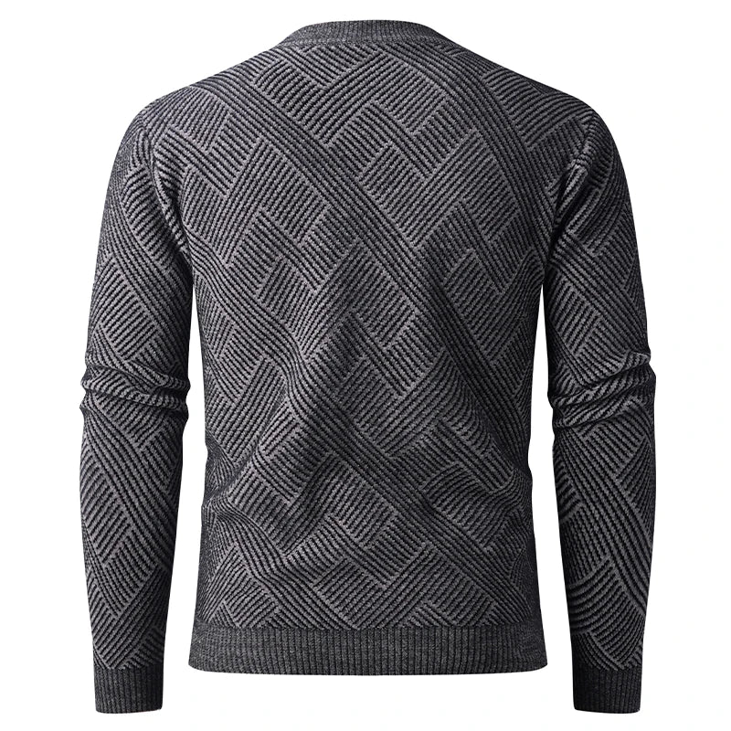 Half High Collar Knitted Men's Sweater