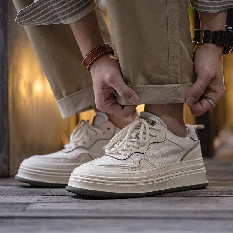 Beige Vintage Classic Comfortable Sneakers
