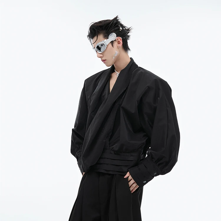 Solid Oversized Flowy Plaid Blouse Shirt