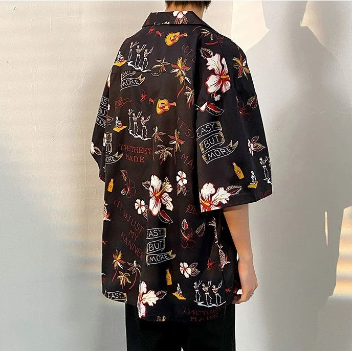 Hawaiian Style Printed Loose Shirt