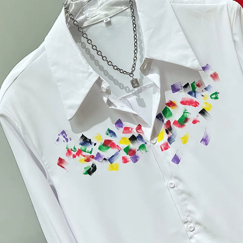 Printed Pattern Long-Sleeved Shirt