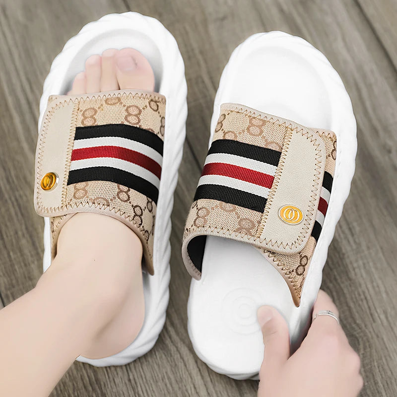 Non-Slip Soft PU Leather Slippers
