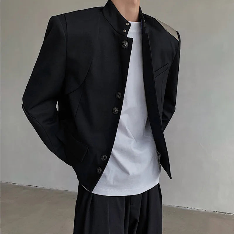 Chinese Style Patchwork Metal Blazer