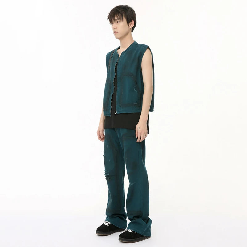 Spray Gradient Jeans Pants Set
