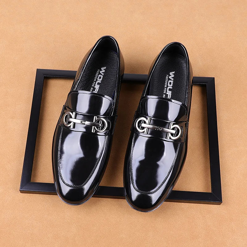 Shiny Elegant Genuine Leather Loafers