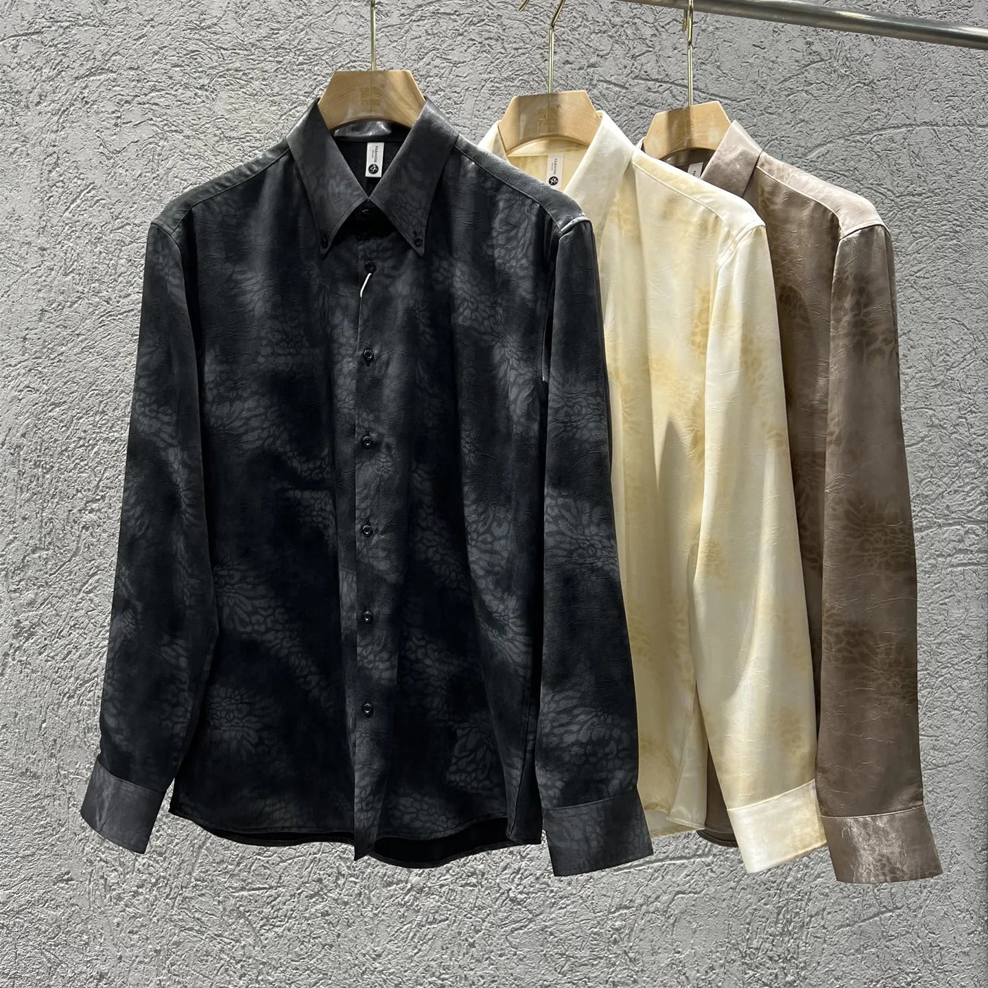 Gradient Leopard Printed Men's Shirt