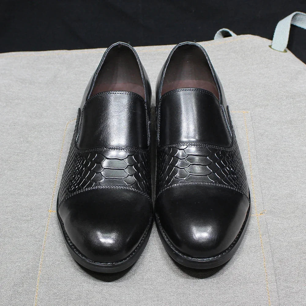 Crocodile Print Slip-On Office Dress Loafers