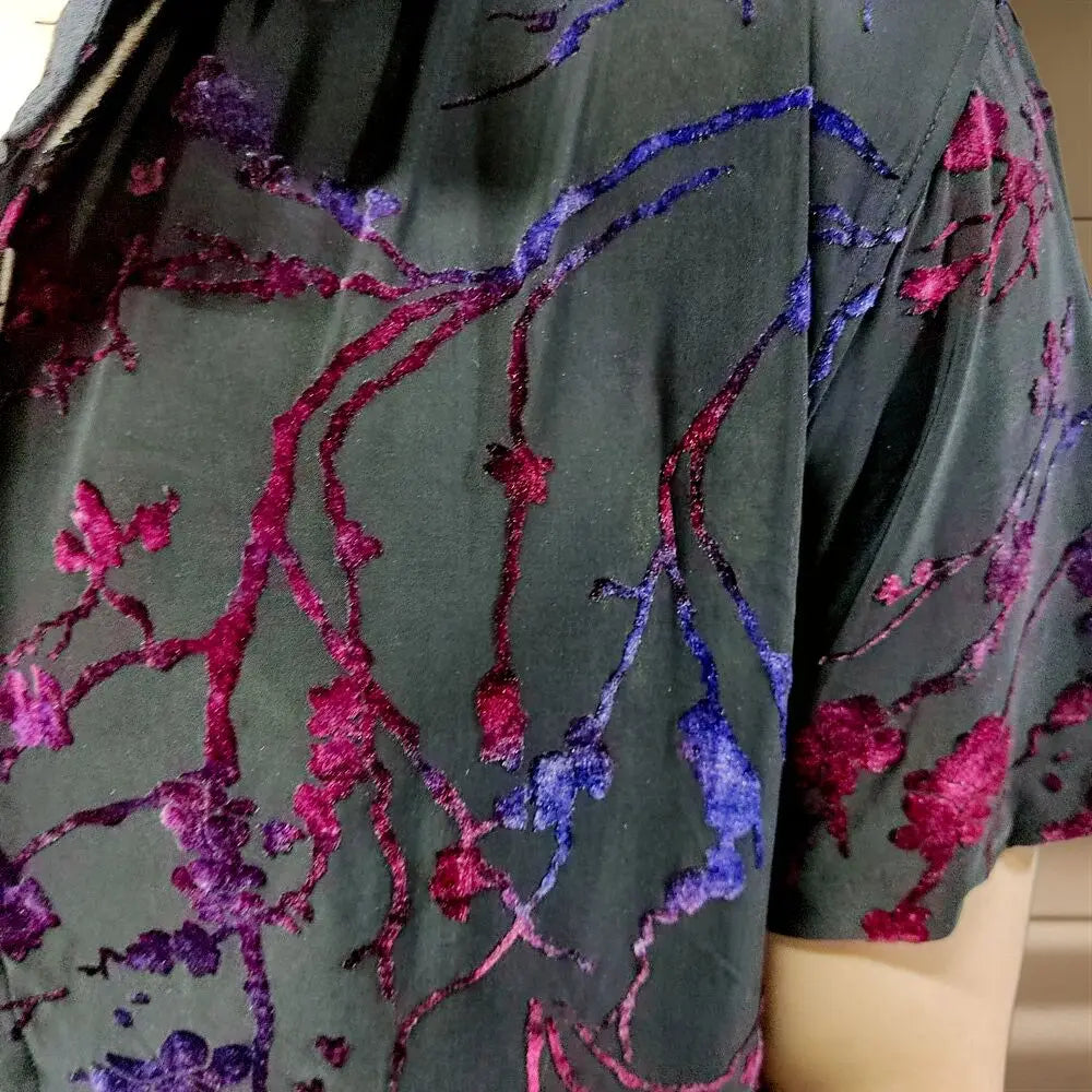 Flower Velvet See-Through Shirt