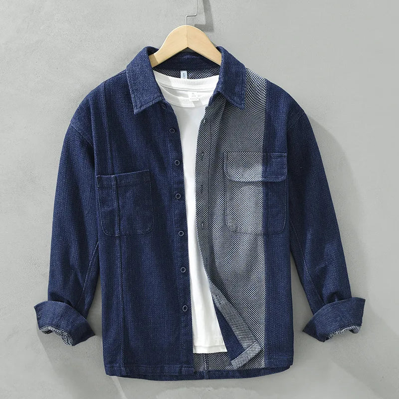 Classic Patchwork Denim Loose Shirt