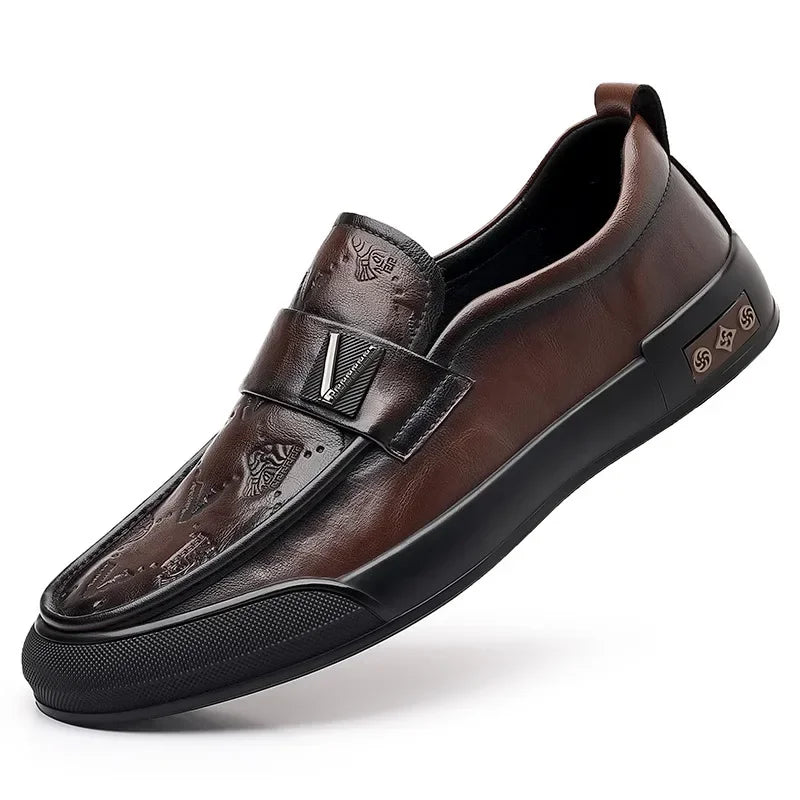 Sophisticated Embossed Leather Loafers