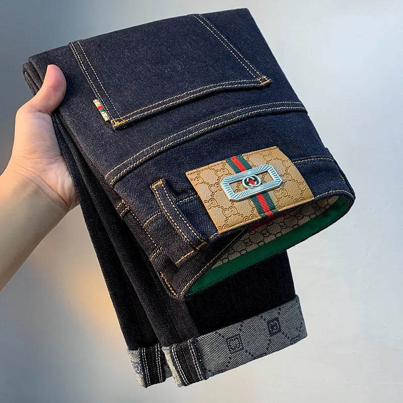 Street Style Geometric Straight Jeans