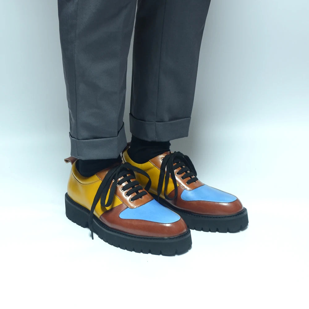 Soft Chunky Sole Mixed Color Shoes