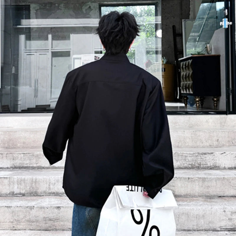 Contrast Color Patchwork Loose Shirt