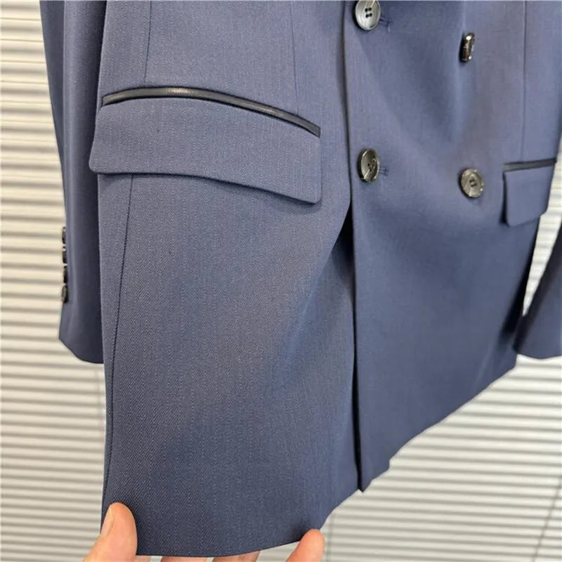 Double-Breasted Structured Blazer