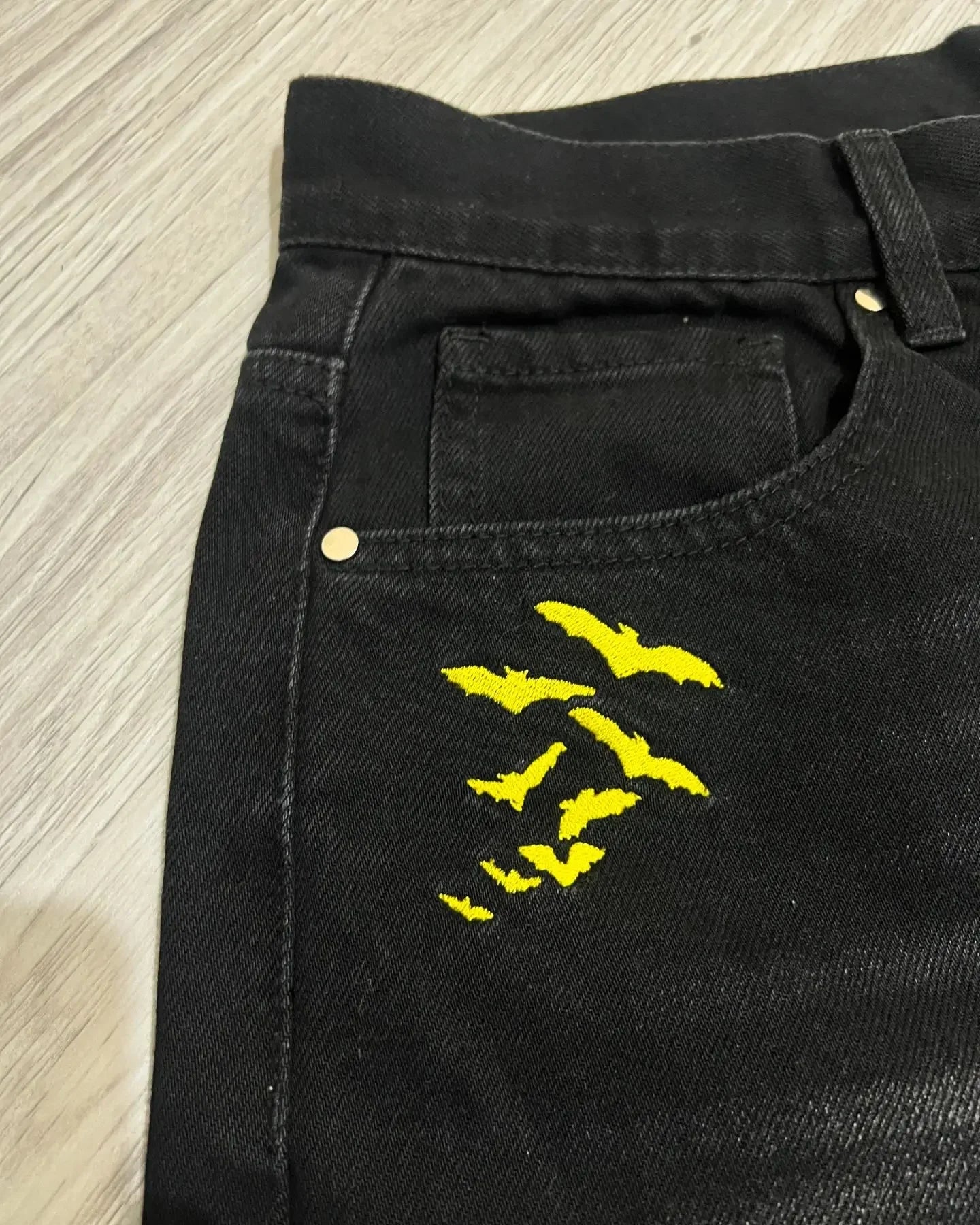 Y2K Animal Embroidery Baggy Jeans