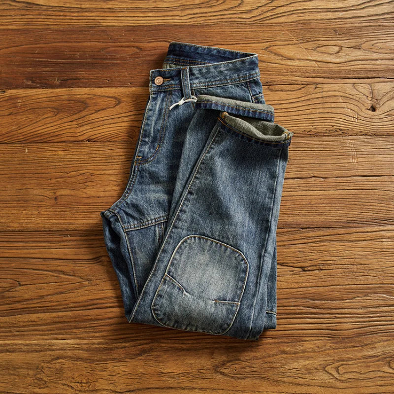 Zipper With Patch Pockets Jeans