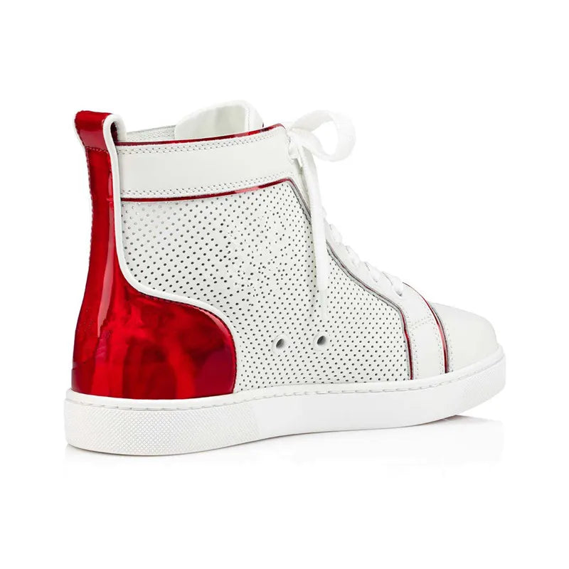 White Leather High Top Men's Sneakers