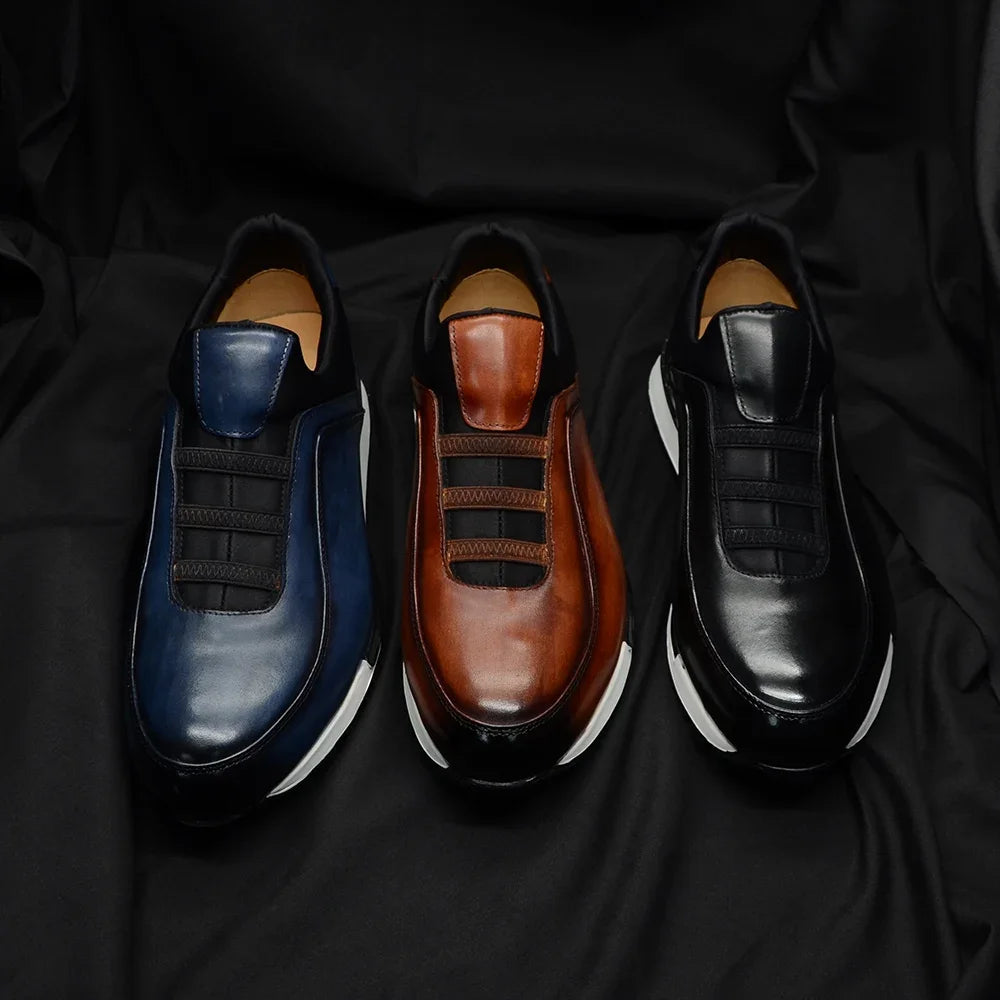 Classic Casual Genuine Leather Slip-On Shoes