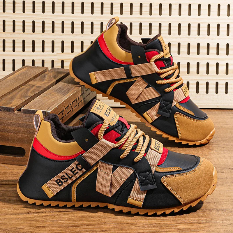 Street Style Mixed Colors Canvas Sneakers