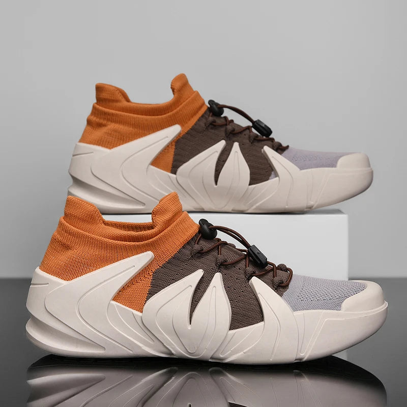 Breathable with Sock-Like Cuffs Sneakers
