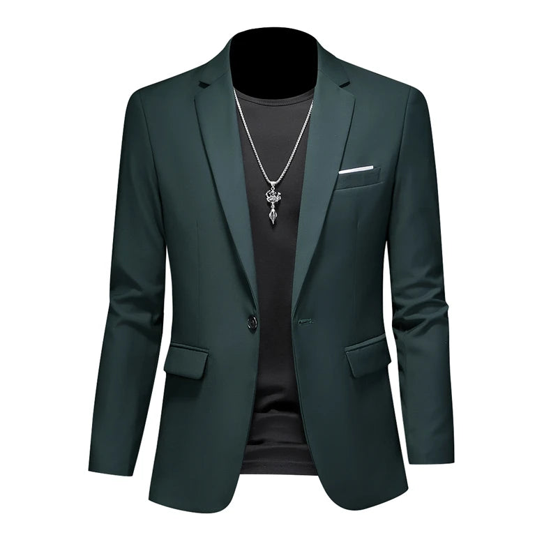 Fashion Solid Business Slim Fit Blazer