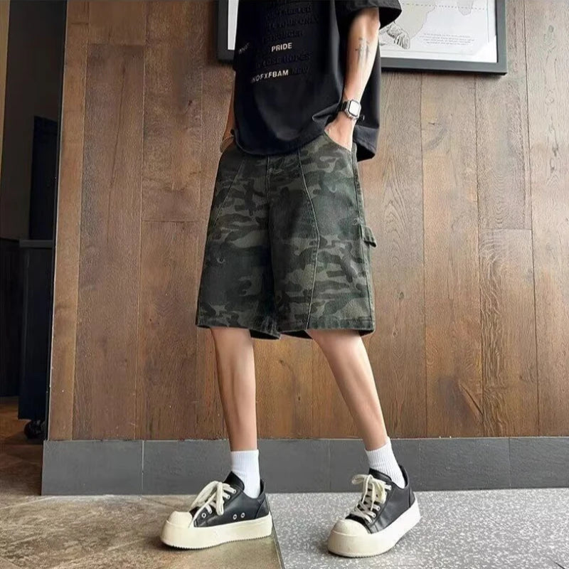 Casual Loose Military Camo Shorts